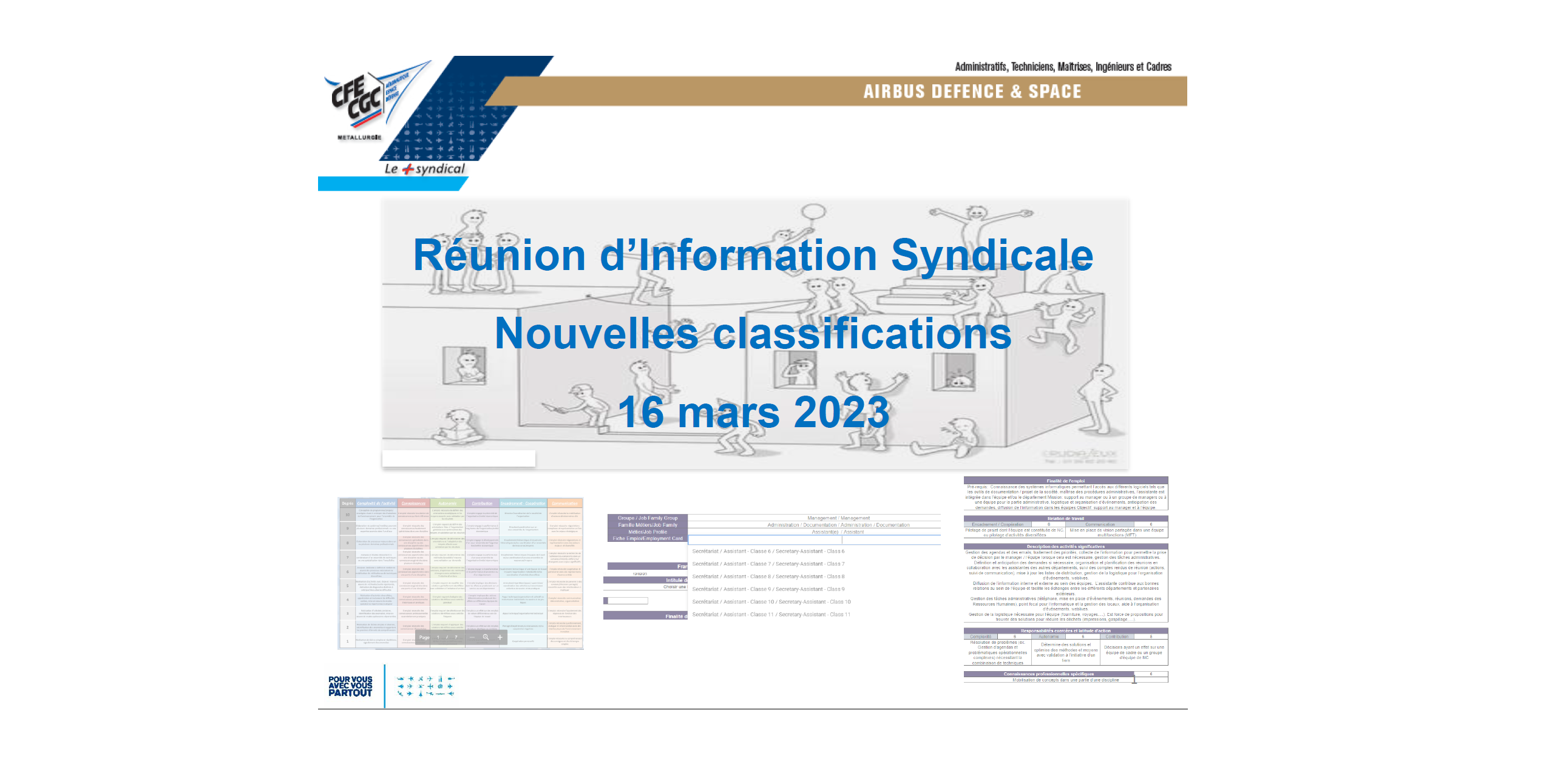Réunion d&rsquo;information sur les Nouvelles Classifications